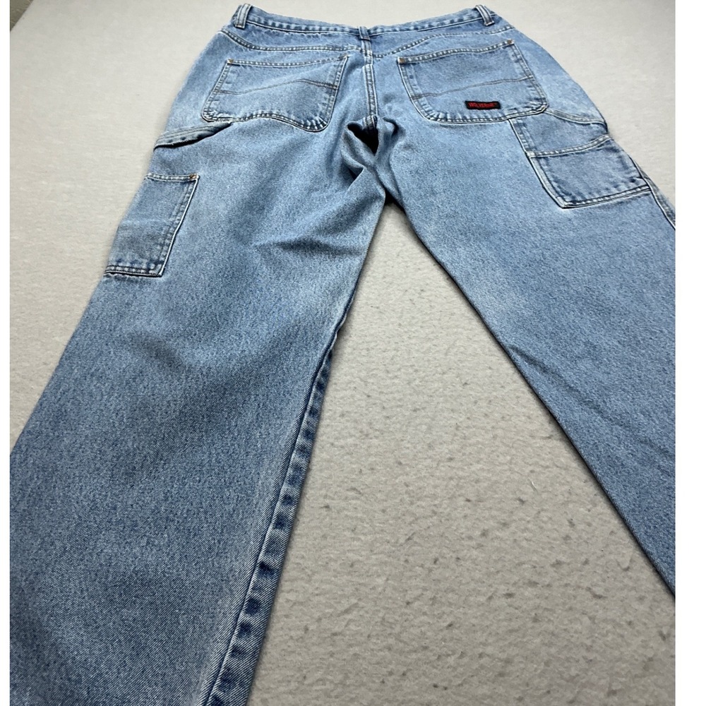 Wolverine Carpenter‎ Jeans Light Wash Denim Utility Work Pants 34x32 Mens Casual